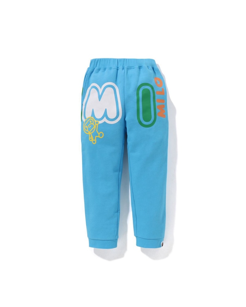 Pantalons Bape Baby Milo Font Sweat Bleu Enfant | SVP-83724094